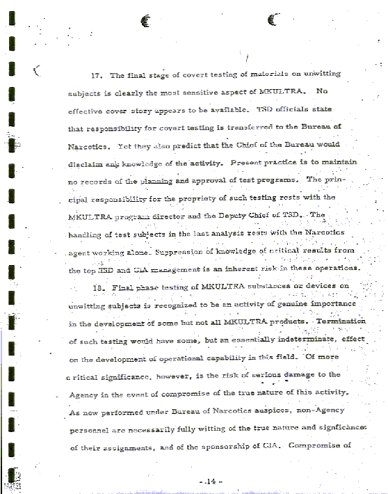 Declassified MKUltra authorization page
