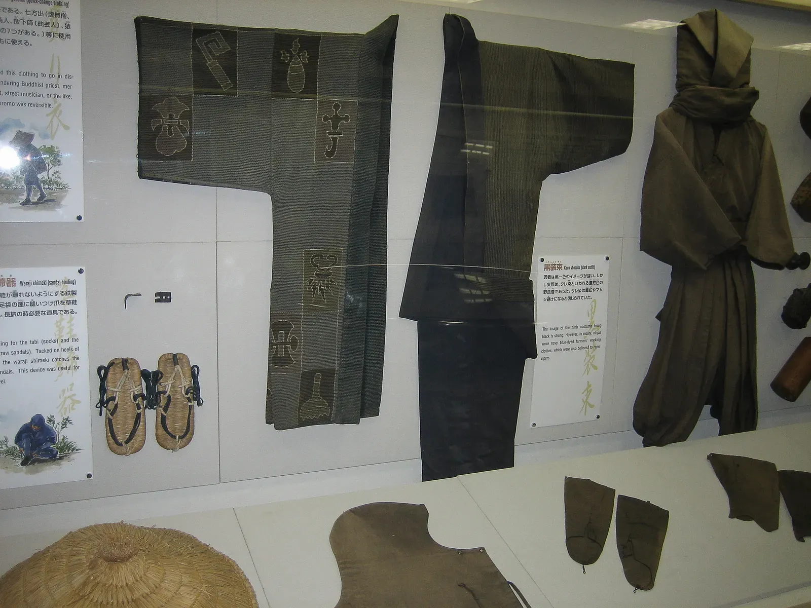 Black shinobi costume (kuro shozoku) at the Iga Ninja Museum, Iga, Japan