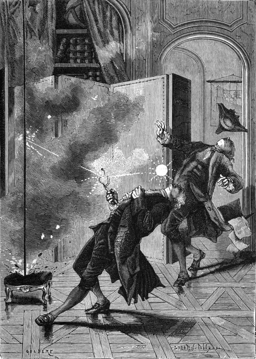 Engraving of Georg Richmann's death, 1753