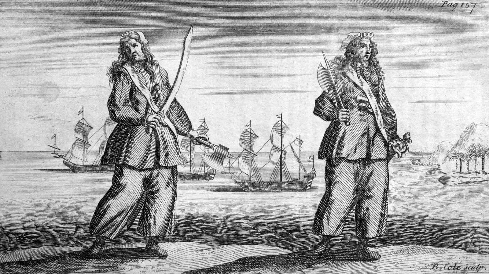 Anne Bonny and Mary Read, 1724 engraving