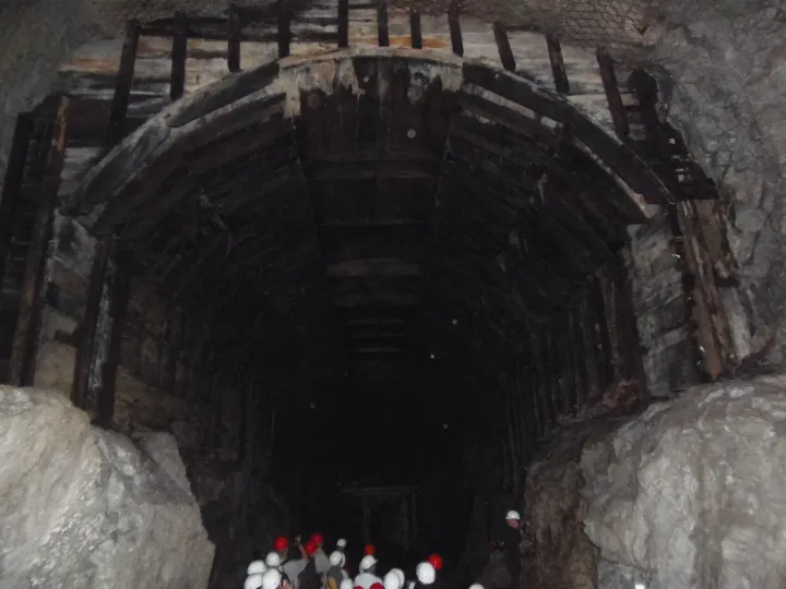Underground corridor in the Osówka complex