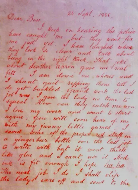 The Dear Boss letter, September 1888
