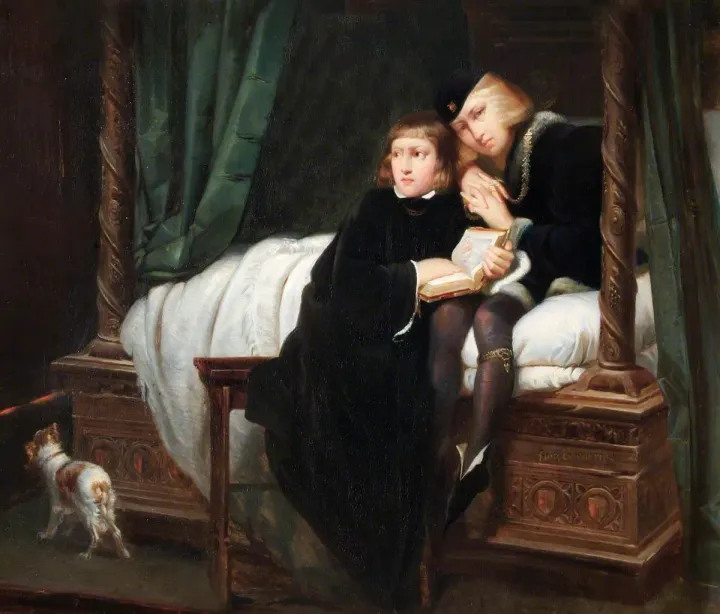The princes in their chamber, after Paul Delaroche