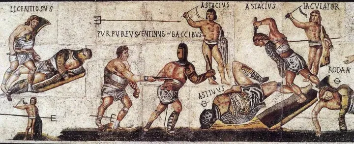 Gladiatorial graffiti and records from Pompeii amphitheatre