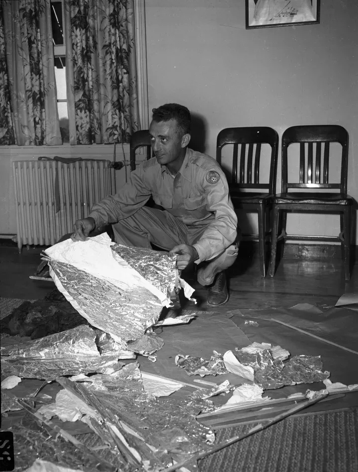 Major Jesse Marcel, intelligence officer of the 509th Bomb Group