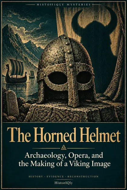 Illustrated cover of The Horned Helmet
