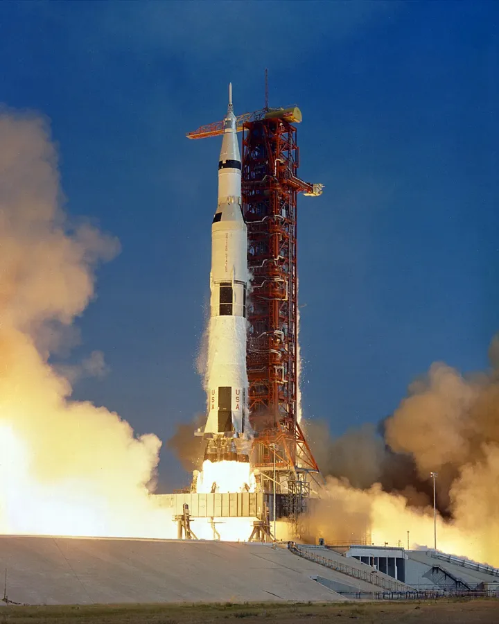 Saturn V launching Apollo 11, July 16, 1969