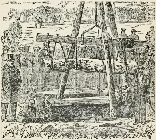 Illustration of the Cardiff Giant from History of Iowa