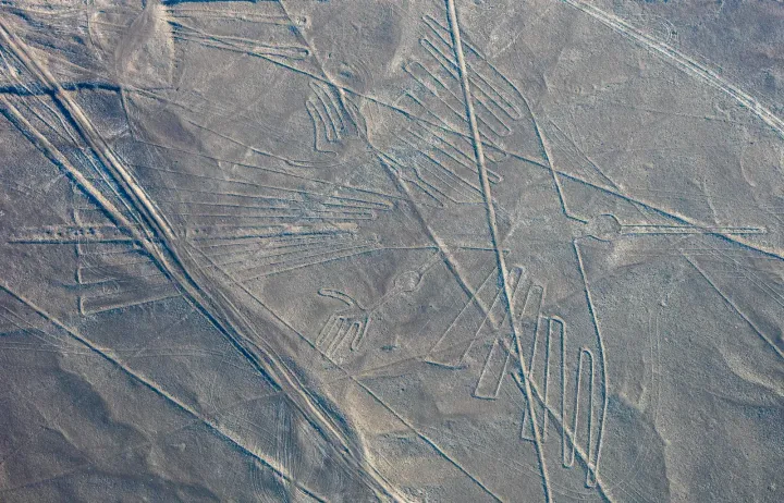 The Nazca condor geoglyph, 134 metres across
