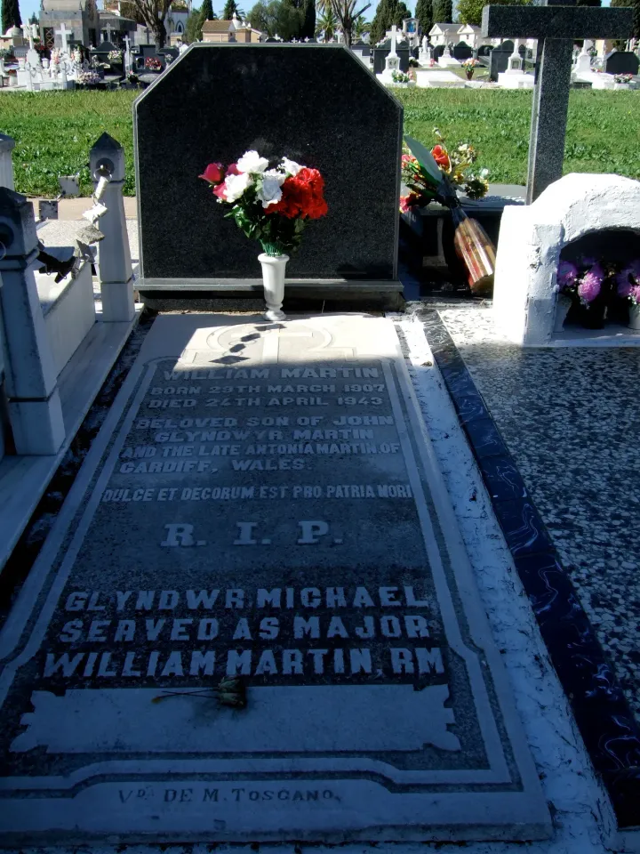 The grave of Major William Martin in Huelva, Spain