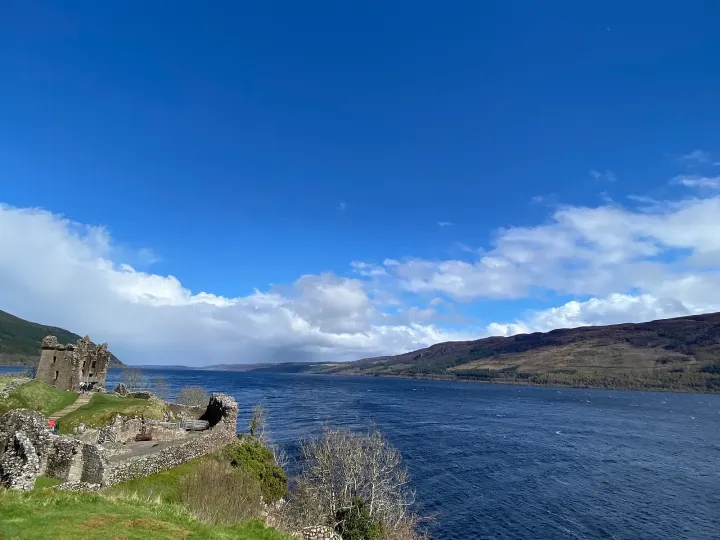 Urquhart Castle ruins above Loch Ness