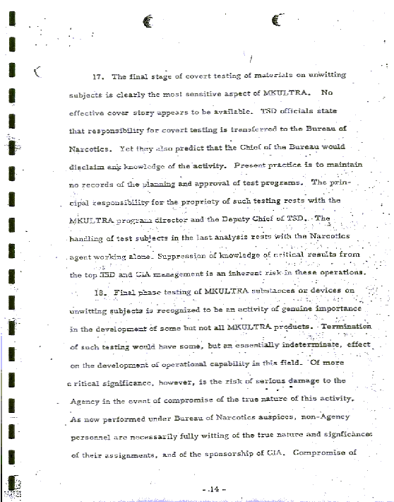 Declassified MKUltra authorization page