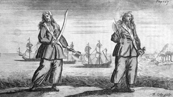 Anne Bonny and Mary Read, 1724 engraving