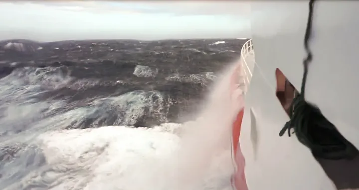 Fugro Discovery search vessel in the Southern Indian Ocean