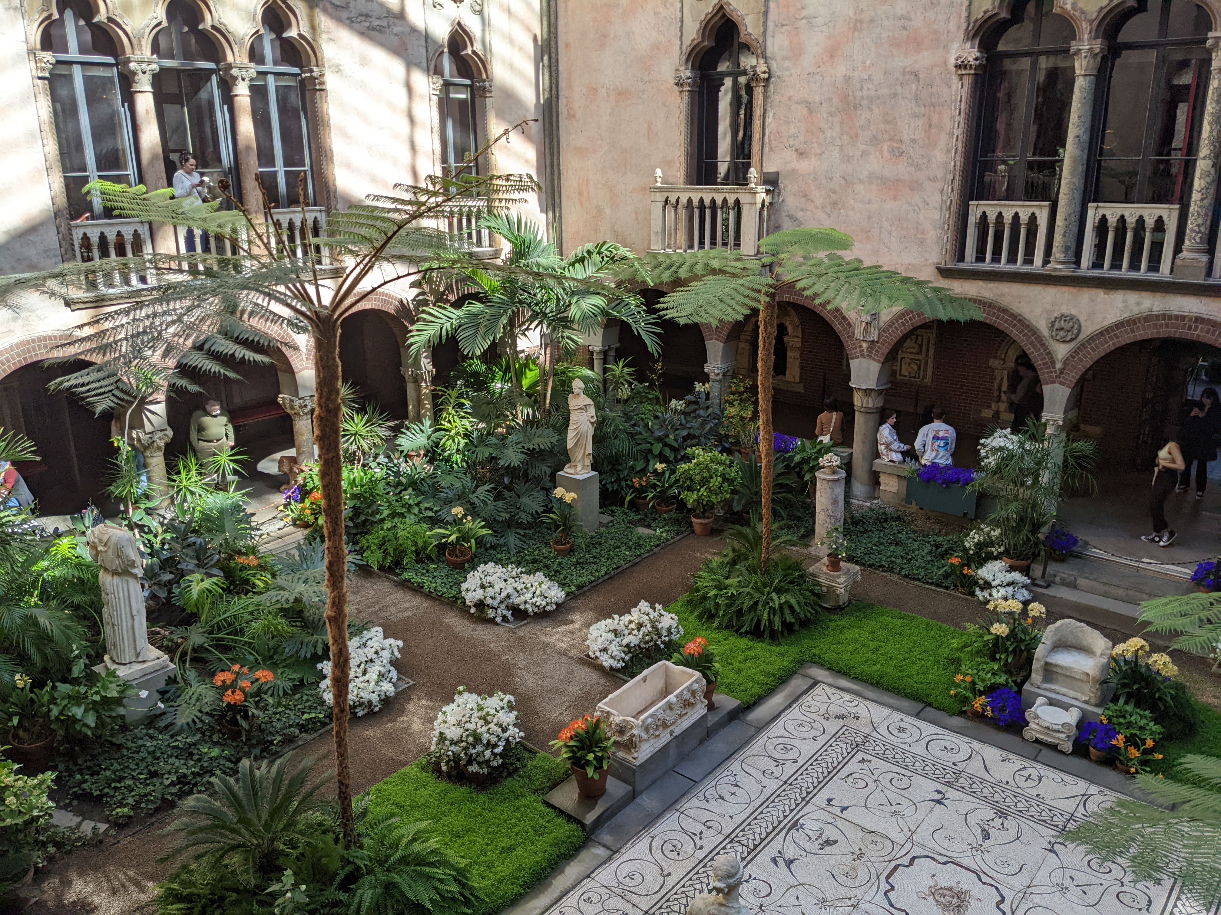 The courtyard of the Isabella Stewart Gardner Museum