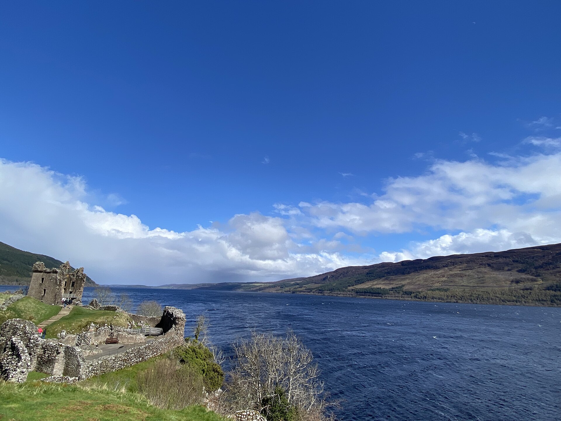 Urquhart Castle ruins above Loch Ness