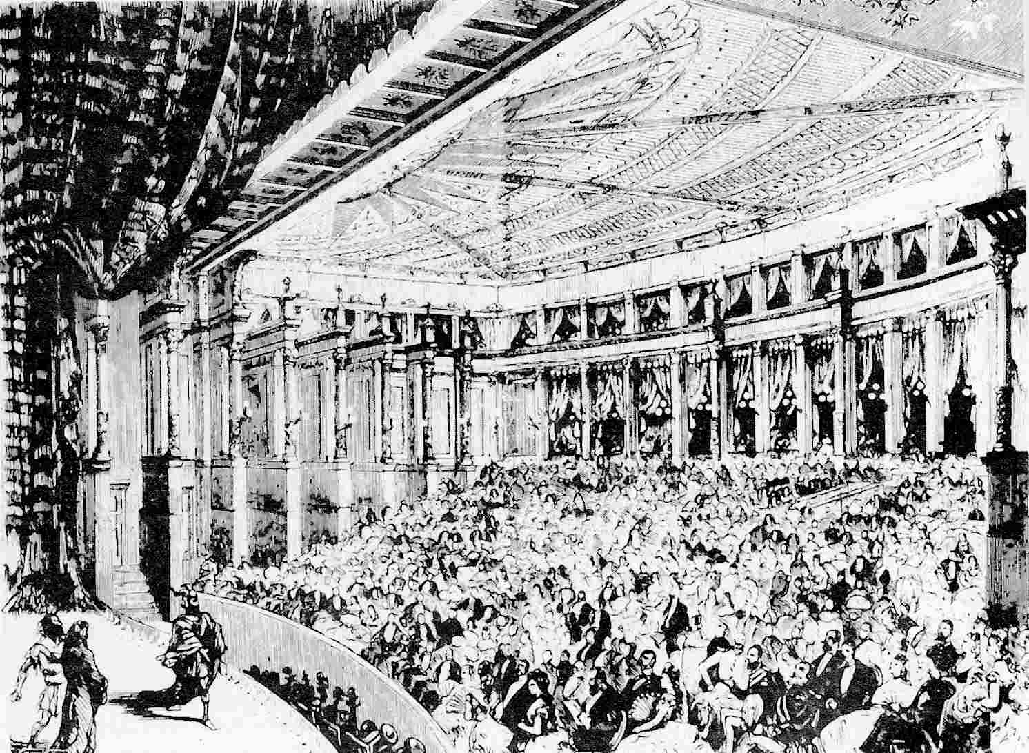 The staging of Das Rheingold at Bayreuth, 1876