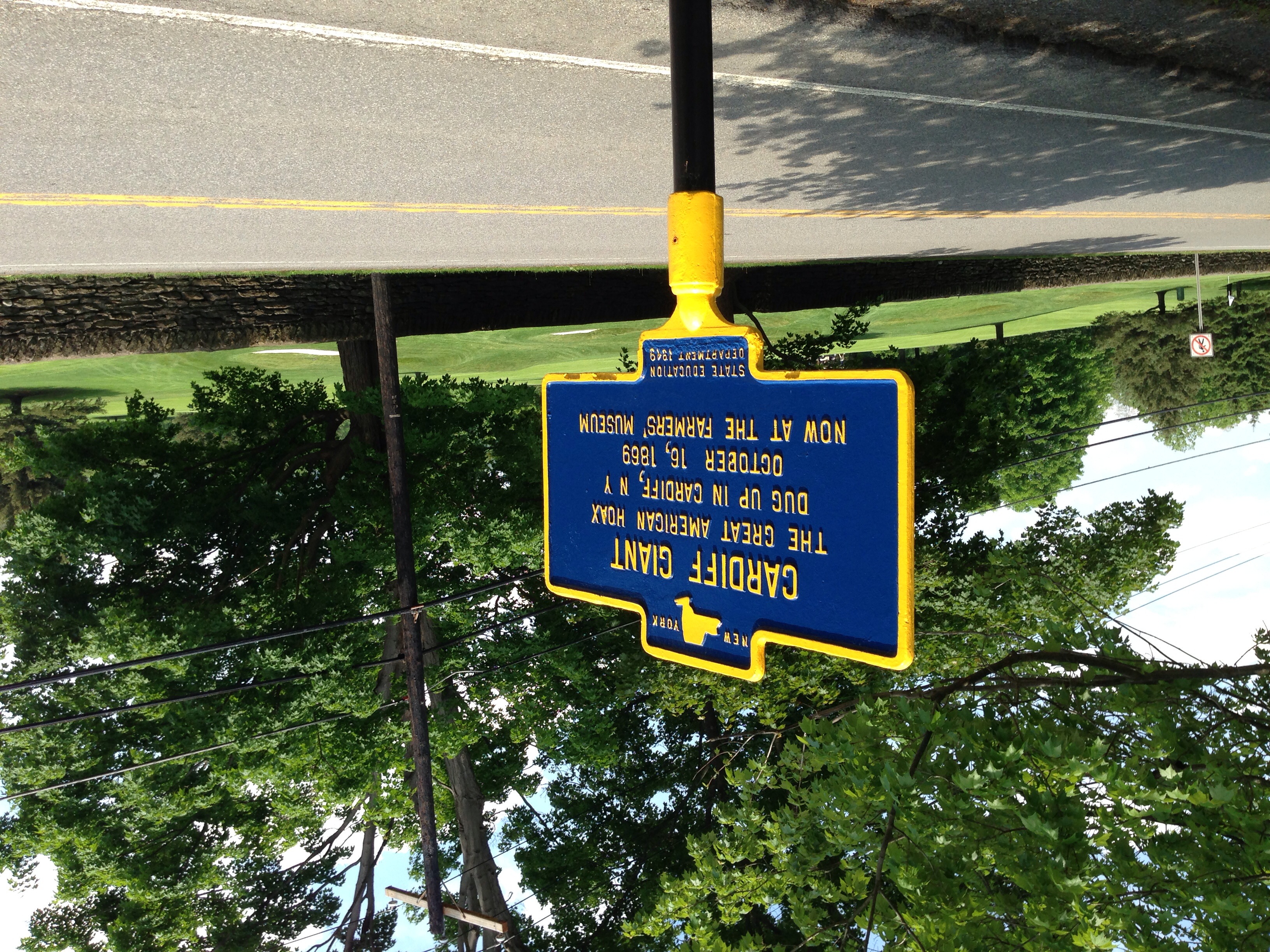 The Cardiff Giant on display at the Farmers' Museum in Cooperstown