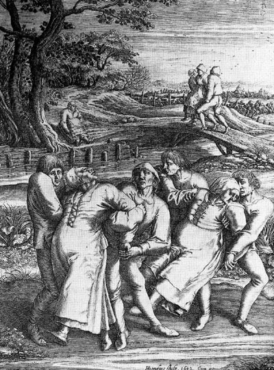 La danse de saint Guy — the dancing mania, circa 1600