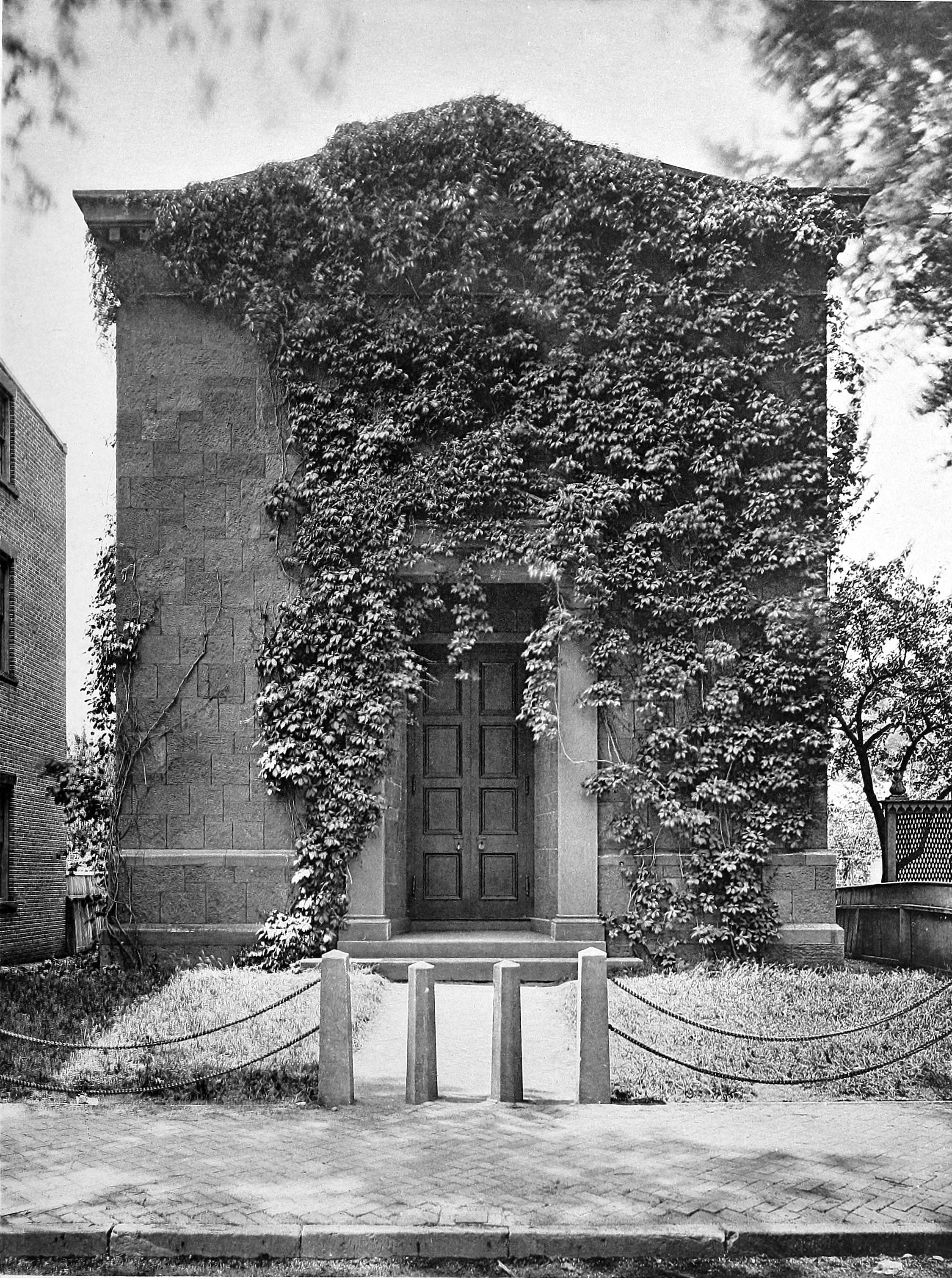 The Skull and Bones Tomb on High Street, New Haven