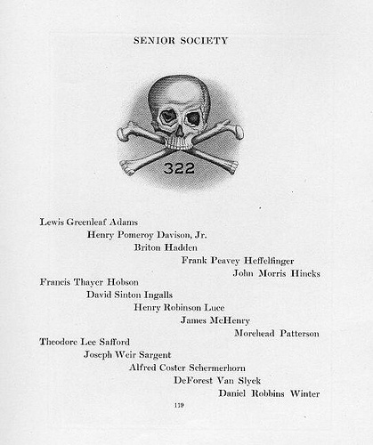 Skull and Bones class of 1920 including Henry Luce and Briton Hadden