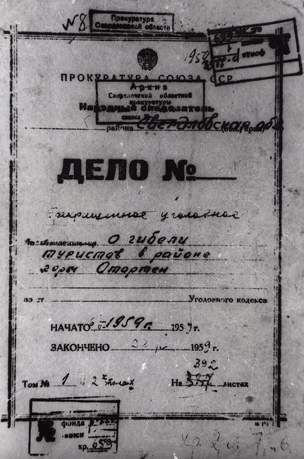 Original cover of the Soviet criminal case file