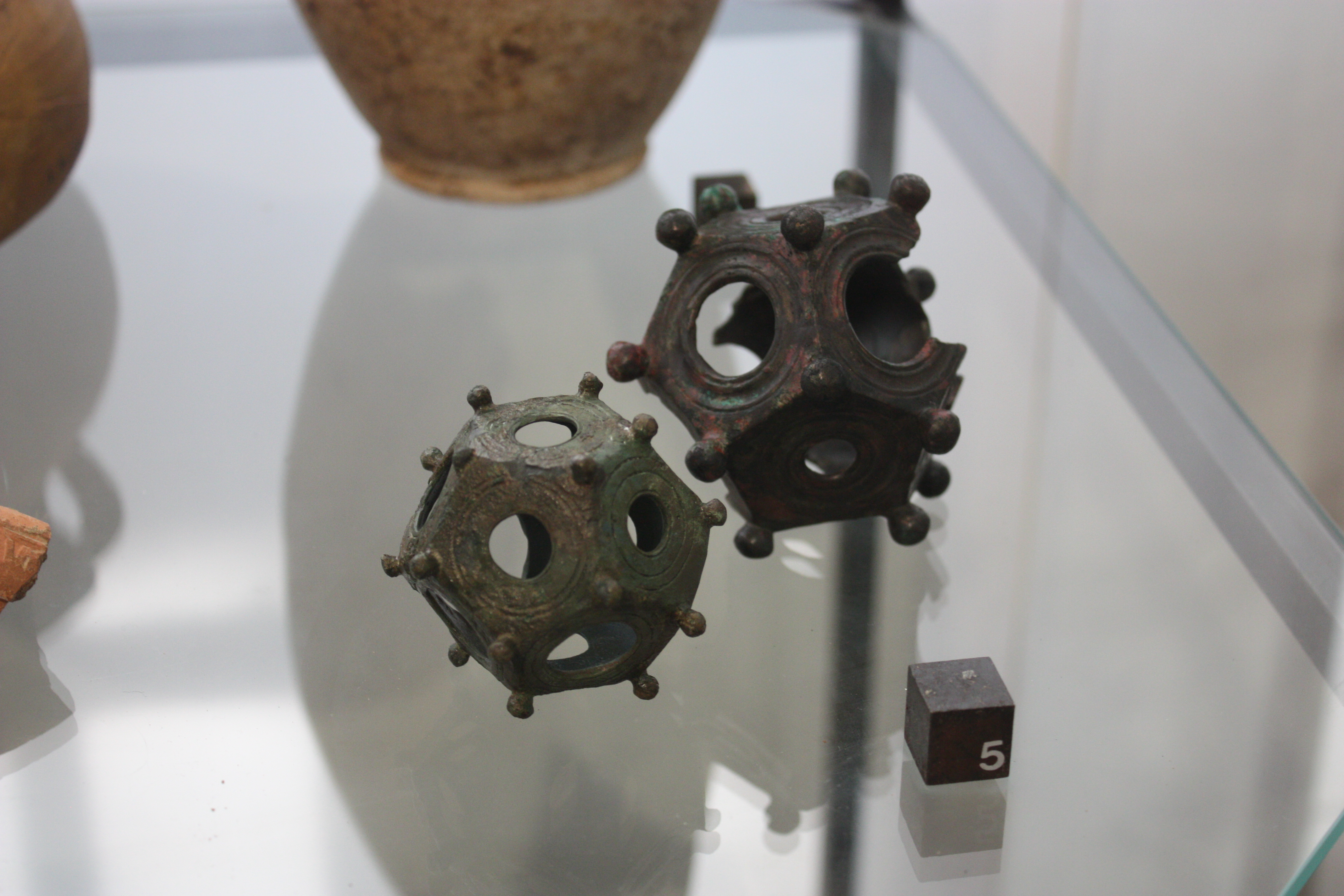 Multiple Roman dodecahedra showing size variation