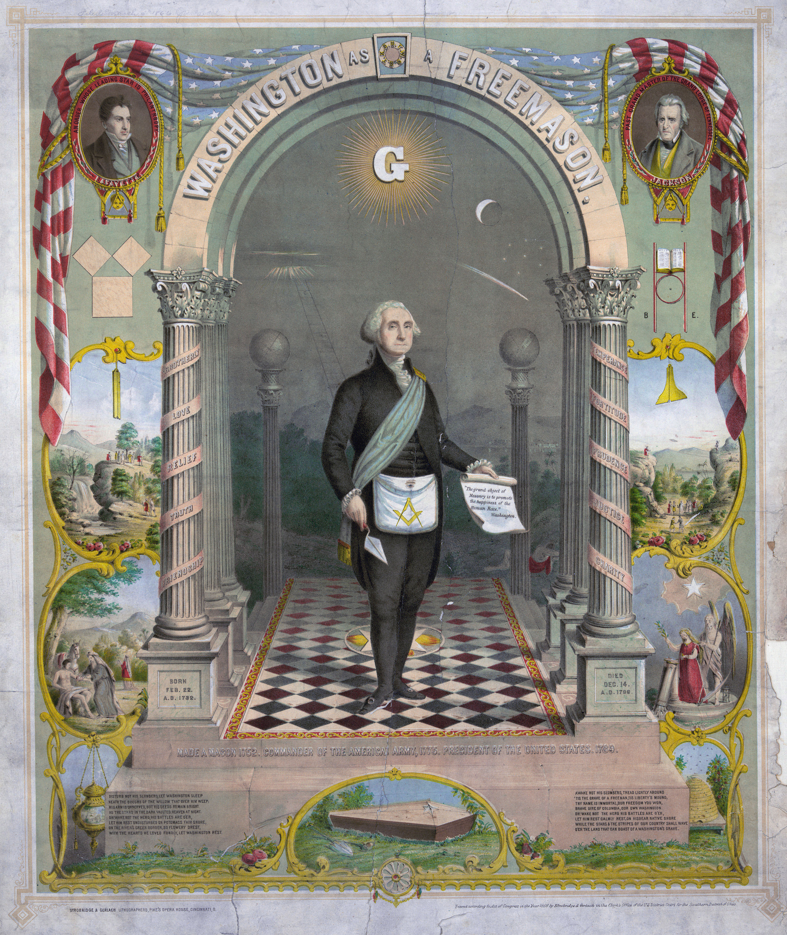 George Washington in Masonic regalia, 1866
