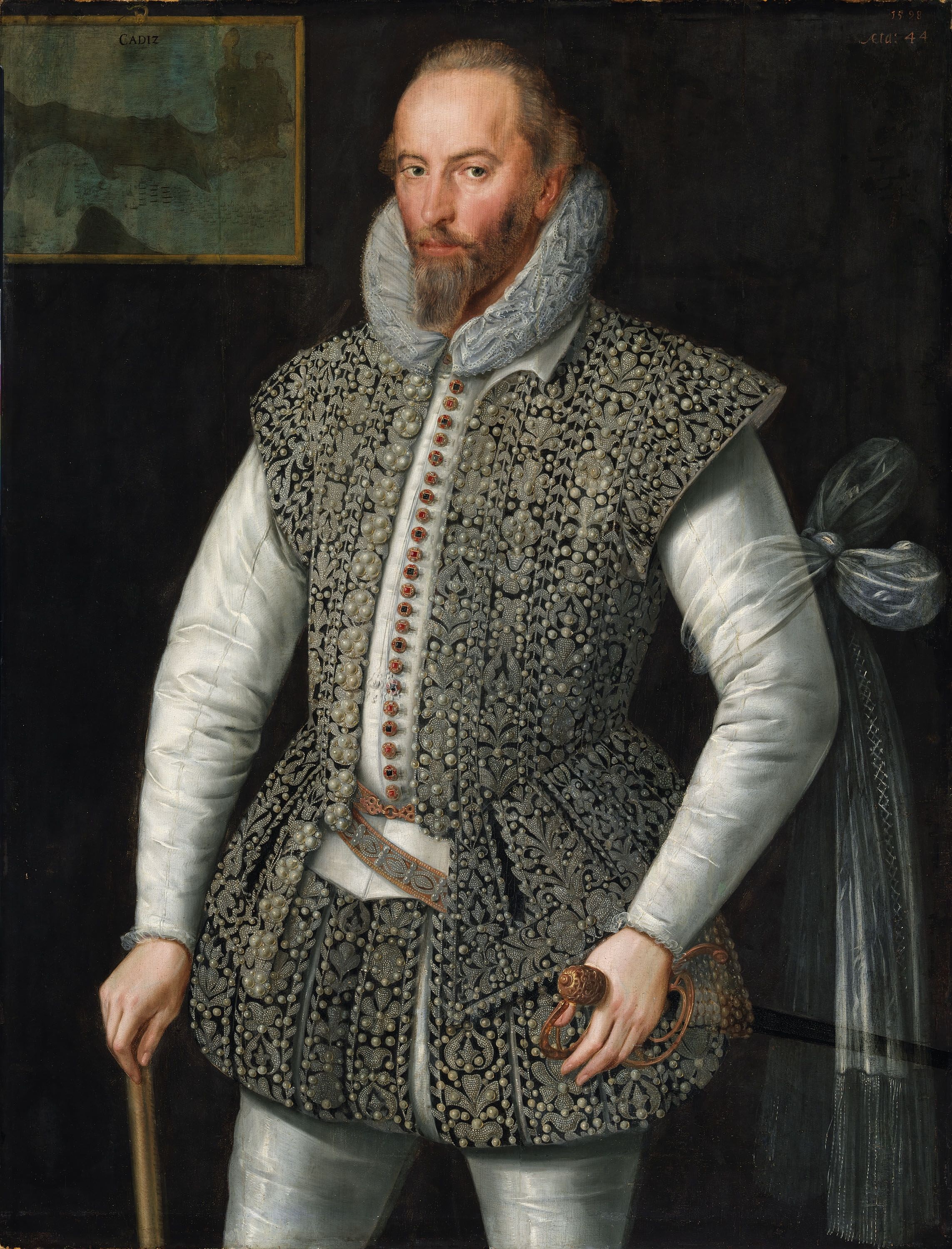 Portrait of Sir Walter Raleigh by William Segar, 1598