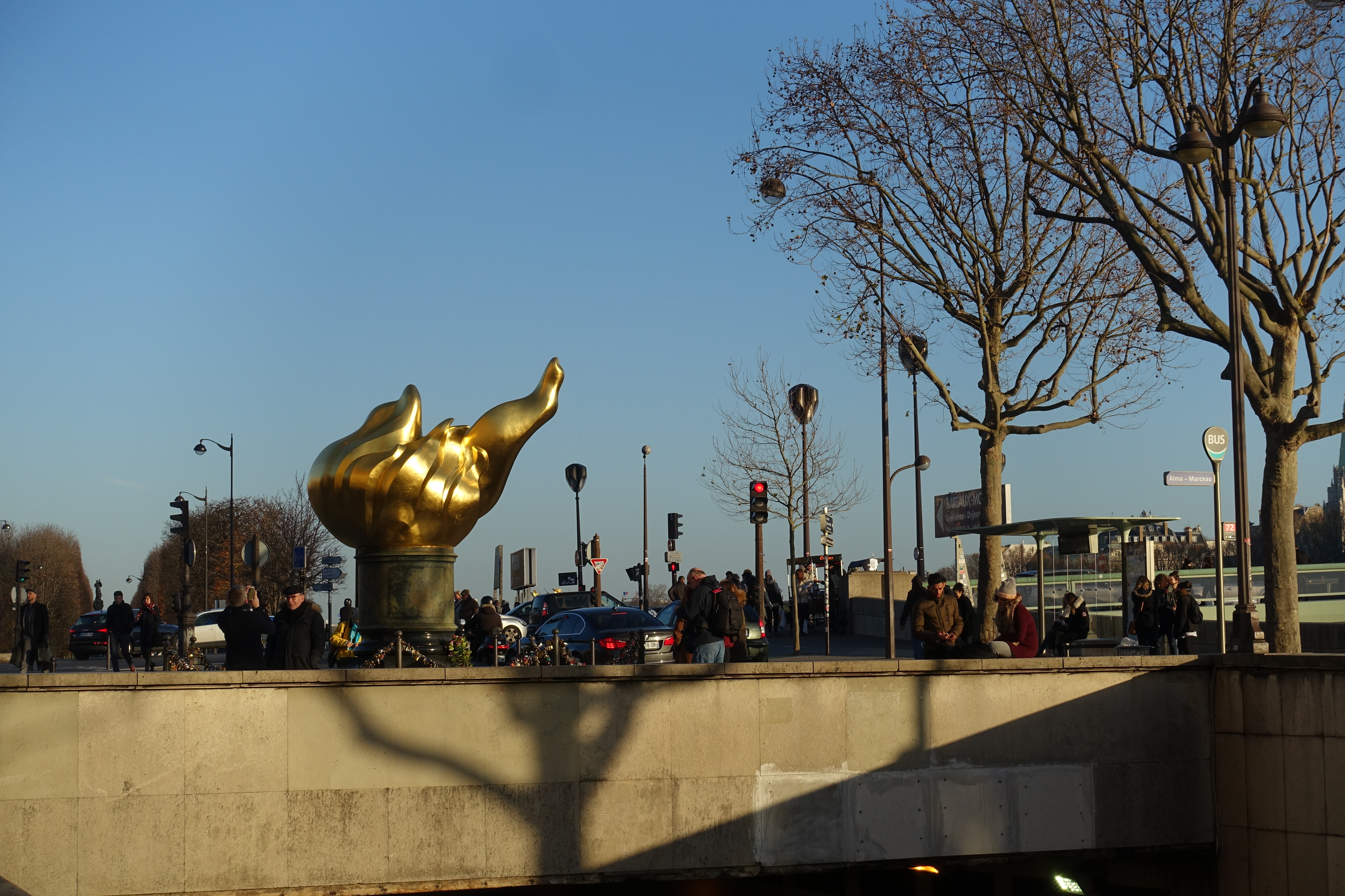 Flame of Liberty memorial near the Pont de l'Alma tunnel