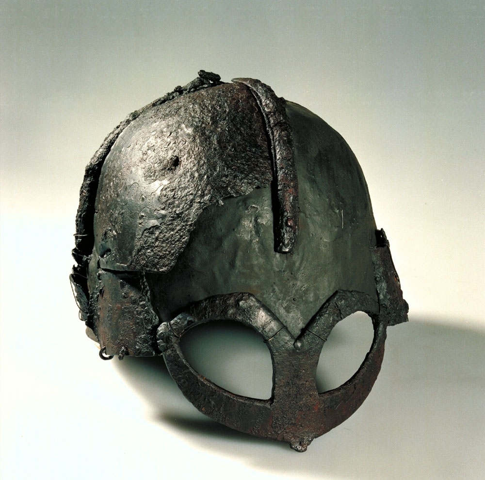 The Gjermundbu helmet in museum display