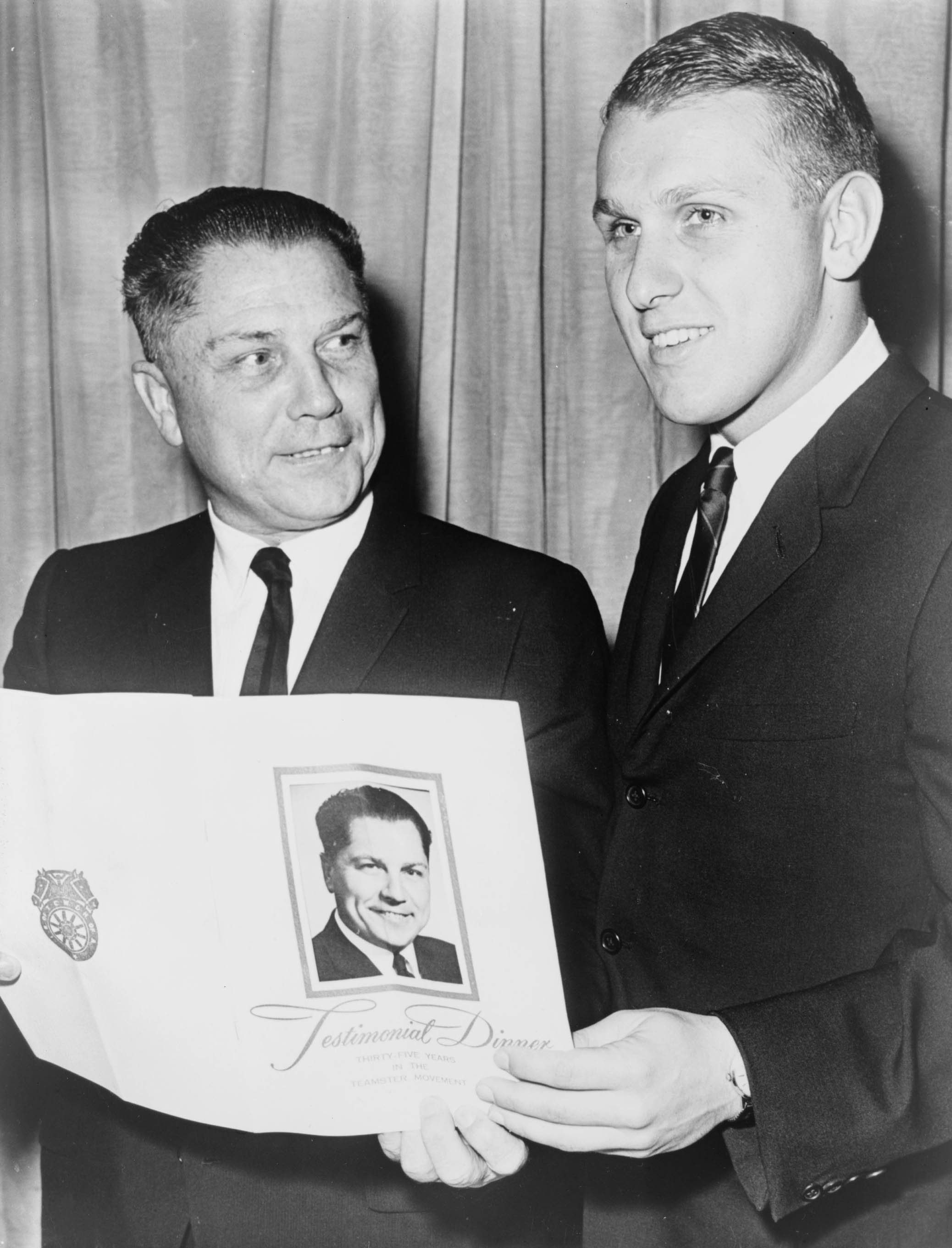 Jimmy Hoffa and his son James P. Hoffa