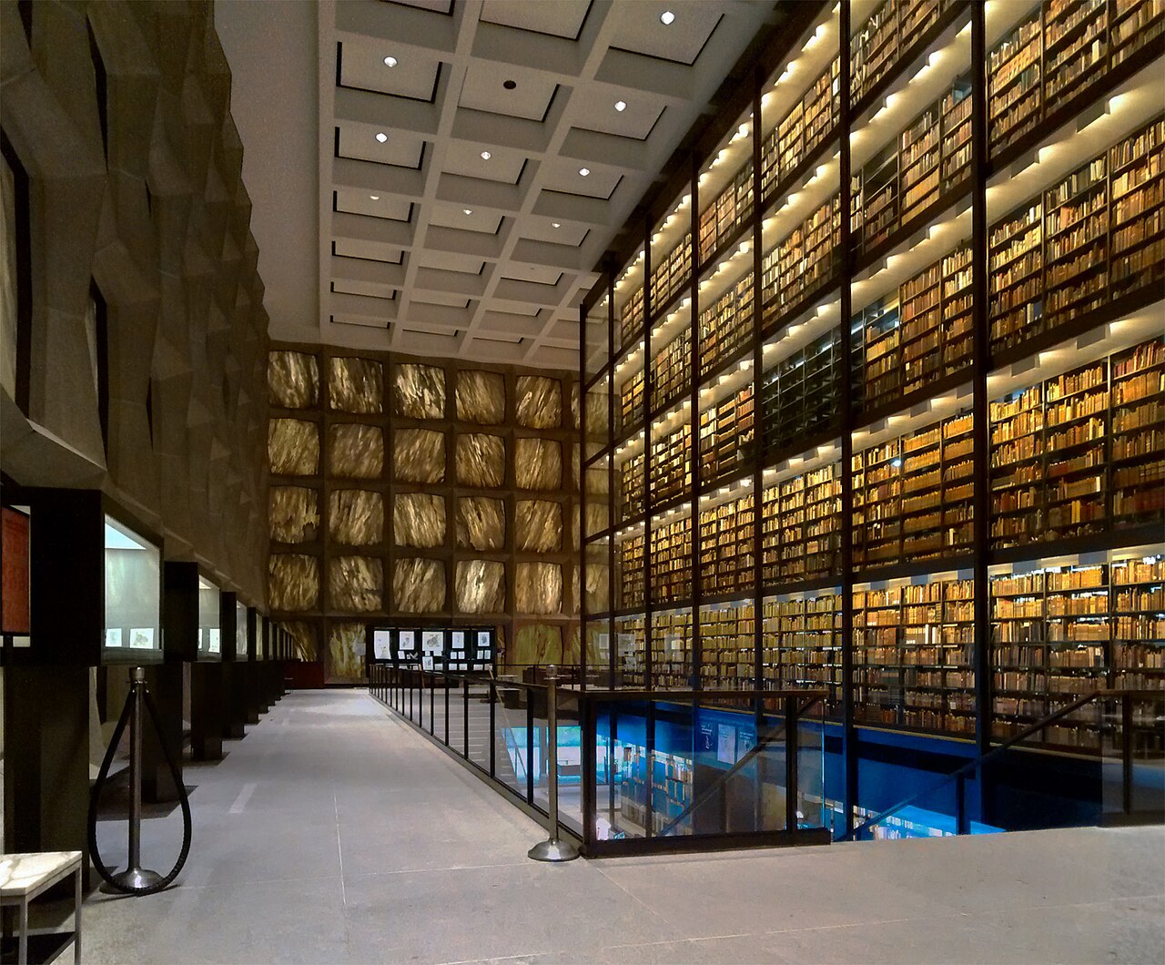 Interior of the Beinecke Rare Book & Manuscript Library at Yale