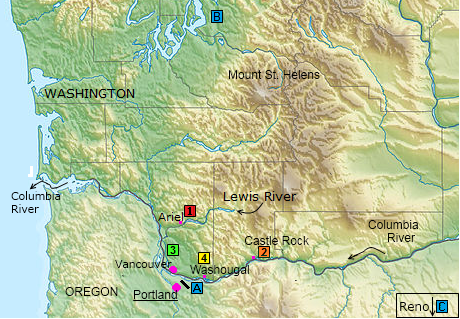 FBI map showing Flight 305's path and the suspected drop zone