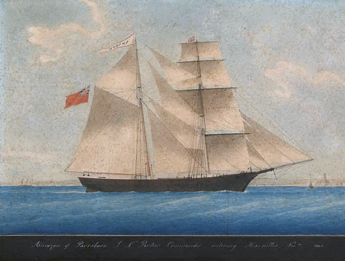 The Mary Celeste as Amazon, painting from 1861