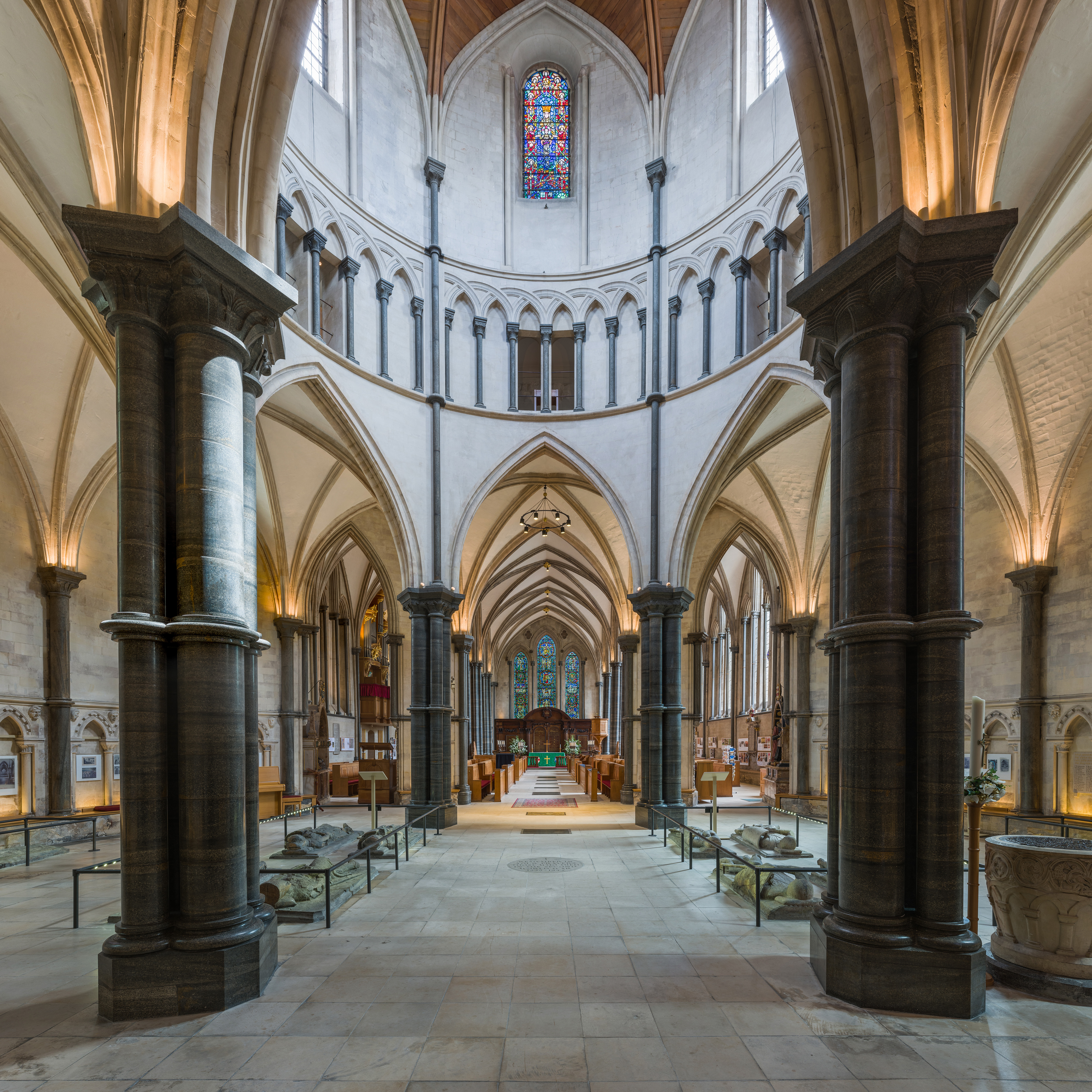 Interior of the Temple Church, London