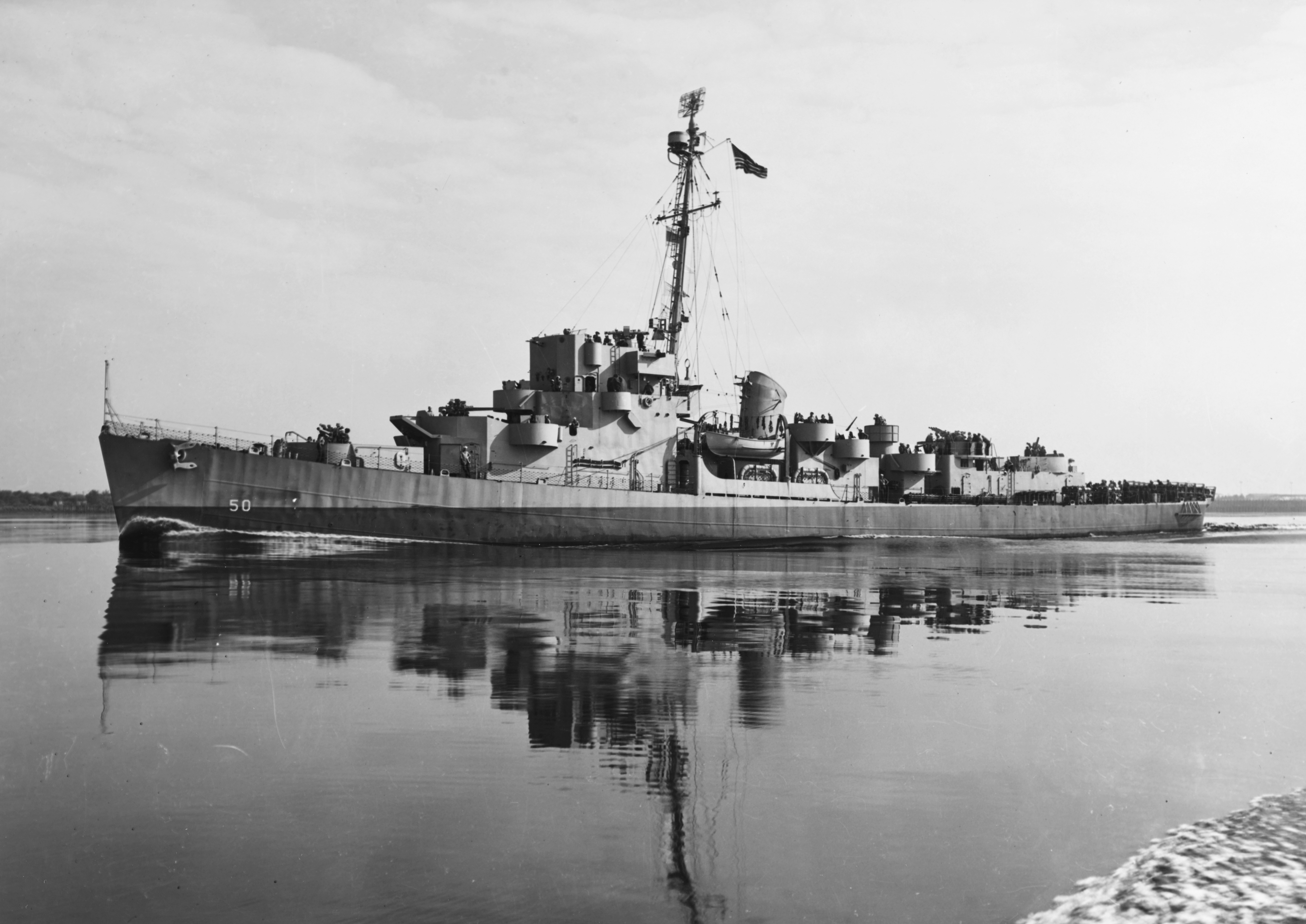 USS Engstrom at Philadelphia Naval Shipyard, 1943